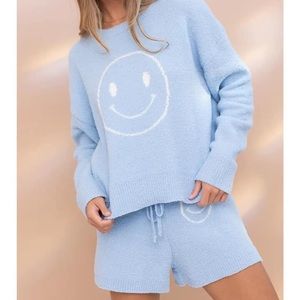 Cozy set! Brand new! Blue B blue smiley set